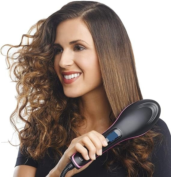 Szentpeter Simply 2-in-1 Hair Straightener & Curler Brush 🔥
